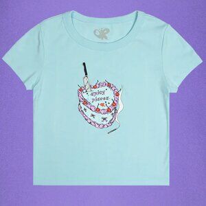 ⭐️Limited Edition ⭐️ Olivia Rodrigo Spicy Pisces Baby T - Light Blue - XS